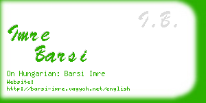 imre barsi business card